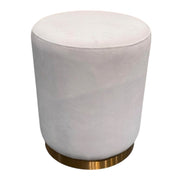 Serina Light Grey Fabric Stool