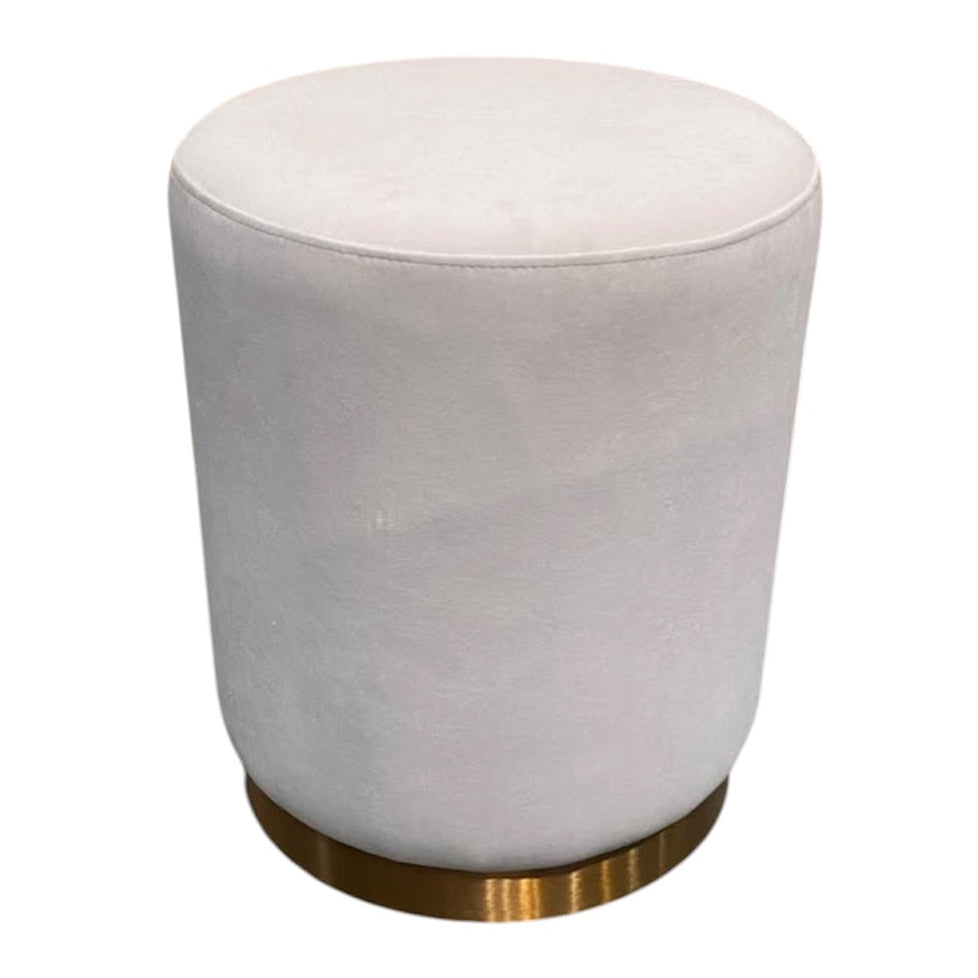 Serina Light Grey Fabric Stool