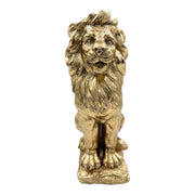 Lorde Lion Sitting Resin Statue Gold