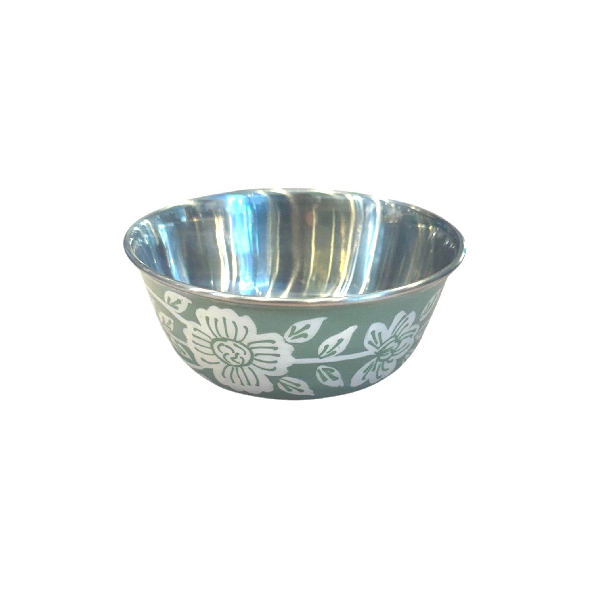 Meadow Bloom Small Bowl Metal 10cm - Sage Green