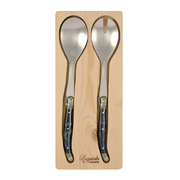 Laguiole Etiquette 28cm Salad Servers 2 pce - Black