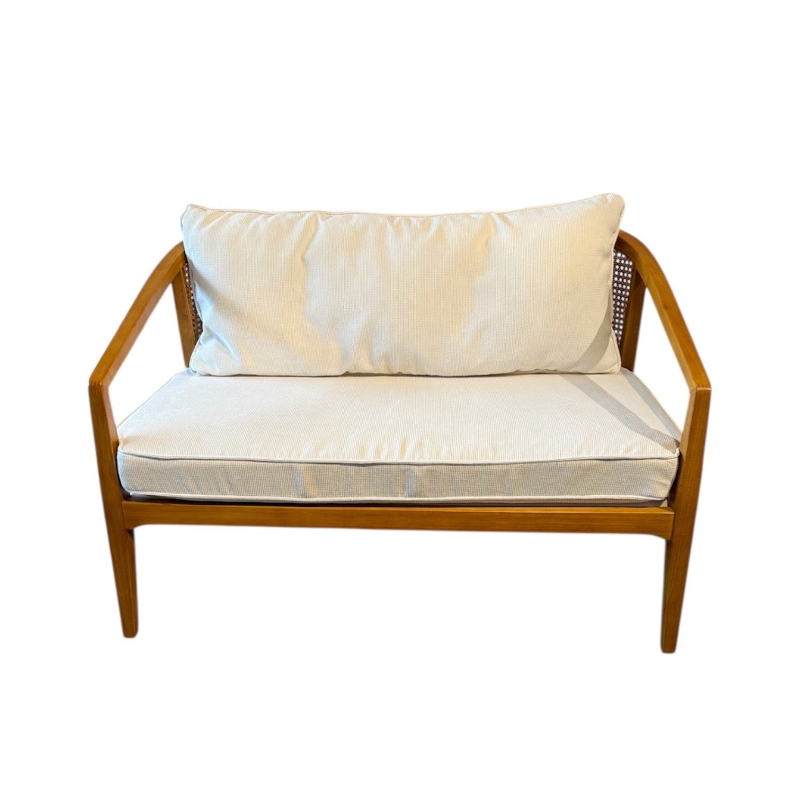 Bayamo 2 Seater Sofa Rattan and White