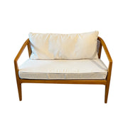 Bayamo 2 Seater Sofa Rattan and White