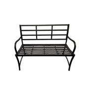 Kennedy 2-Seater Garden Bench Seat Black