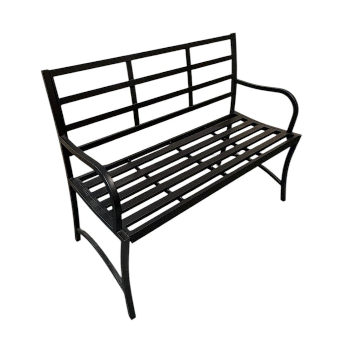 Kennedy 2-Seater Garden Bench Seat Black