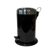 Bathroom Bin with Pedal and Flared Base - Black