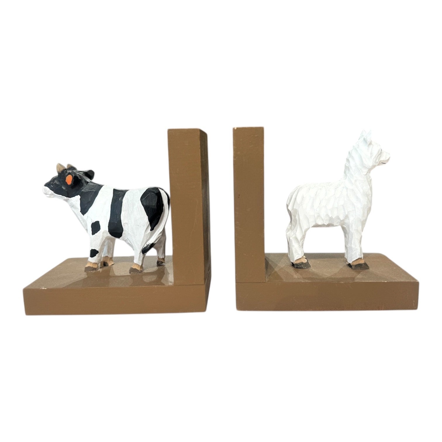 Nordic Kids Timber Bookends Farm Animals 2 Piece