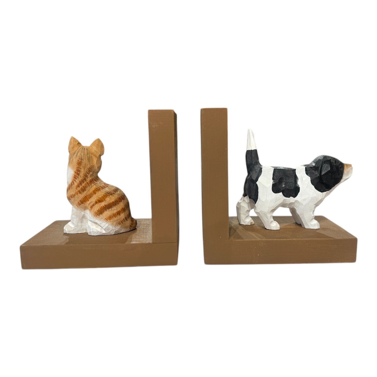 Nordic Kids Timber Bookends Pet Animals 2 Piece