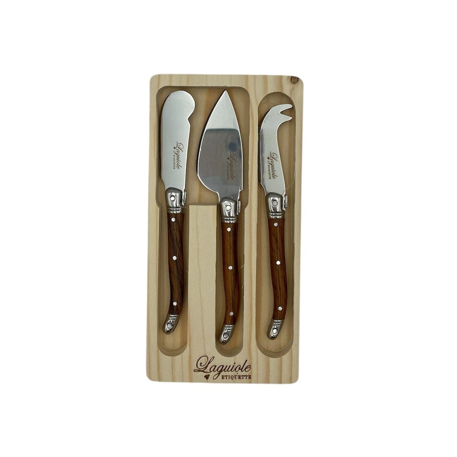Laguiole Cheese Knife Set - Brown