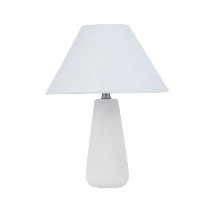 Cylindrical Table Lamp Ceramic White Set of Two