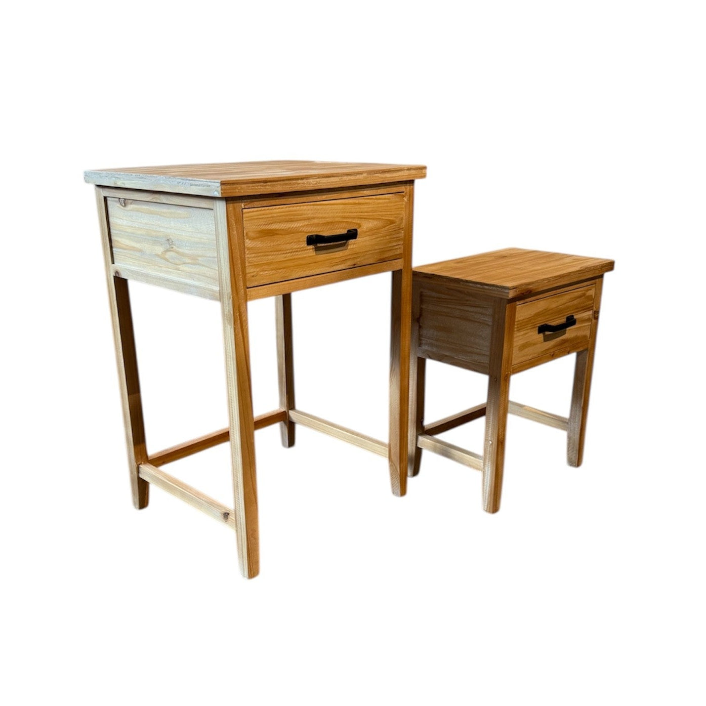 Juliet Set of 2 Bedside Tables Natural Timber