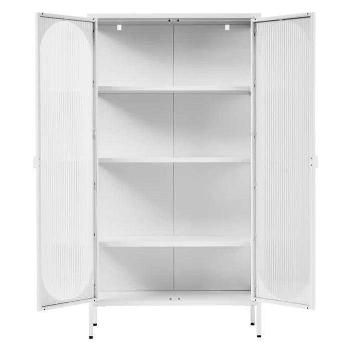 Juno Large Metal Cabinet White