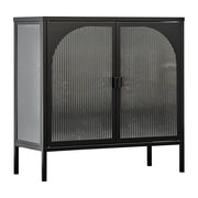 Juno Small Metal Cabinet Black - 80cm