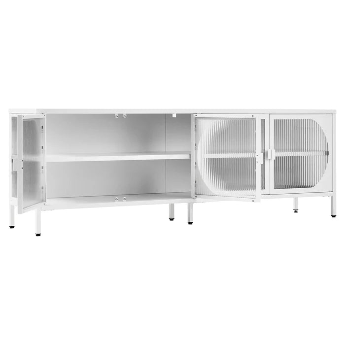 Juno Metal Entertainment Unit White - 160cm