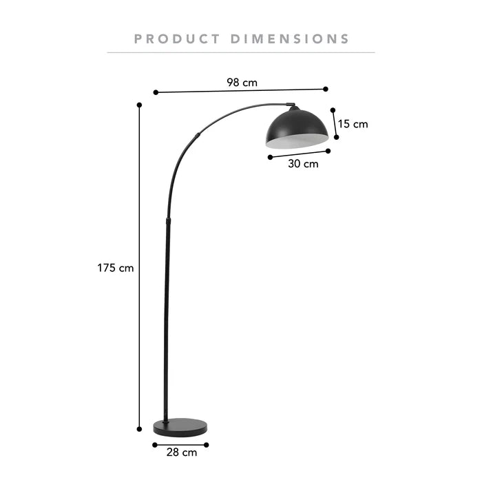 Lyla Arch Floor Lamp Black
