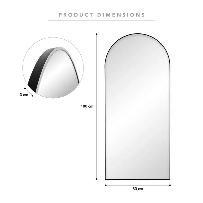 Ora Arch Mirror XL 180cm Black
