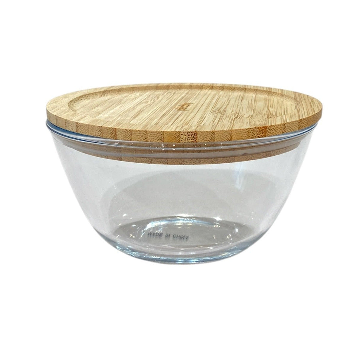 Pebbly Glass Bowl With Lid, 77 cl