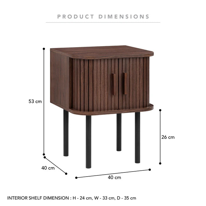 Piper Bedside Table Walnut