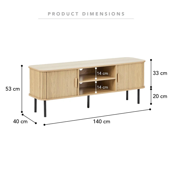 Piper Entertainment Unit Natural - 140cm