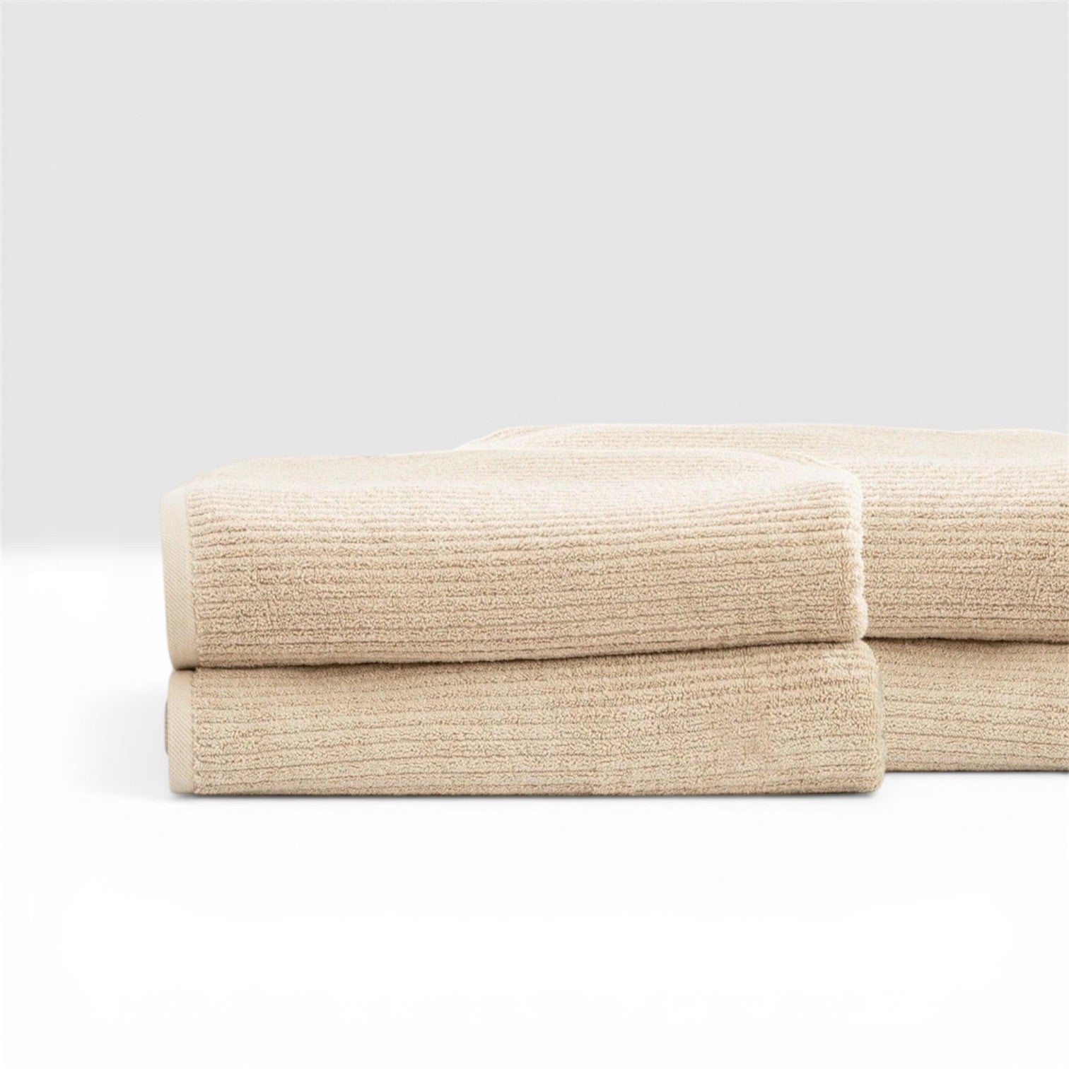Renee Taylor Cobblestone 650 GSM Cotton Ribbed Towel - Stone