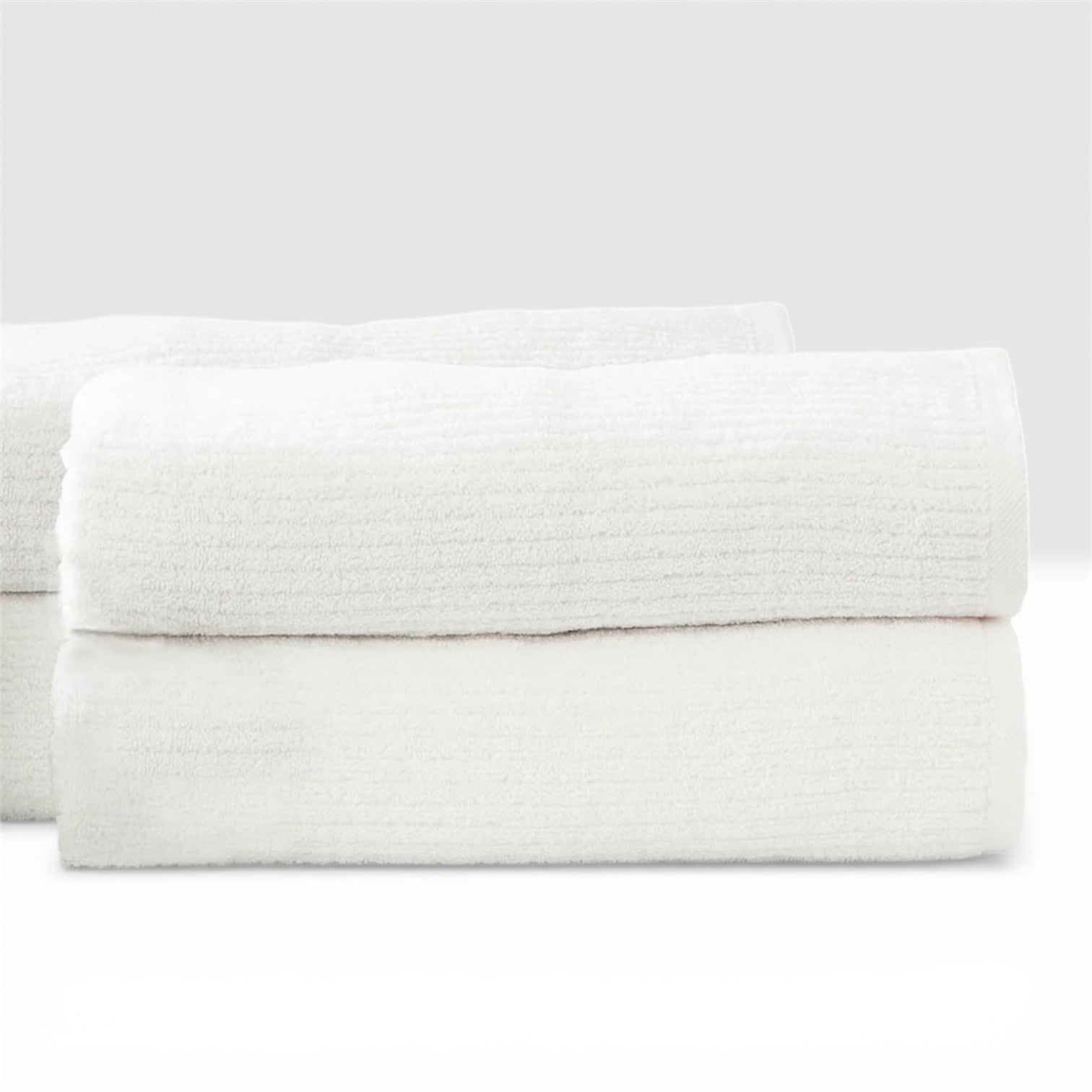 Renee Taylor Cobblestone 650 GSM Cotton Ribbed Towel - White