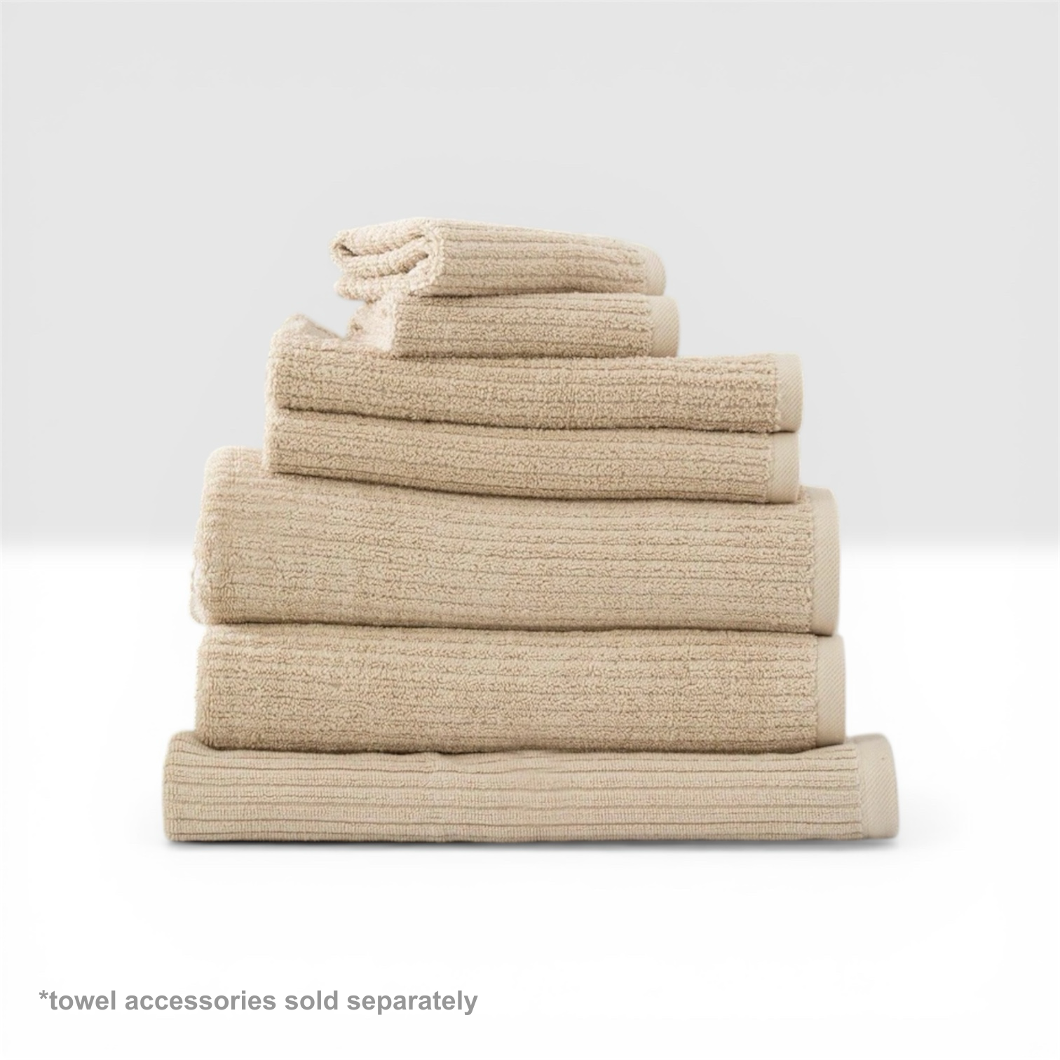 Renee Taylor Cobblestone 650 GSM Cotton Ribbed Bath Mat - Stone
