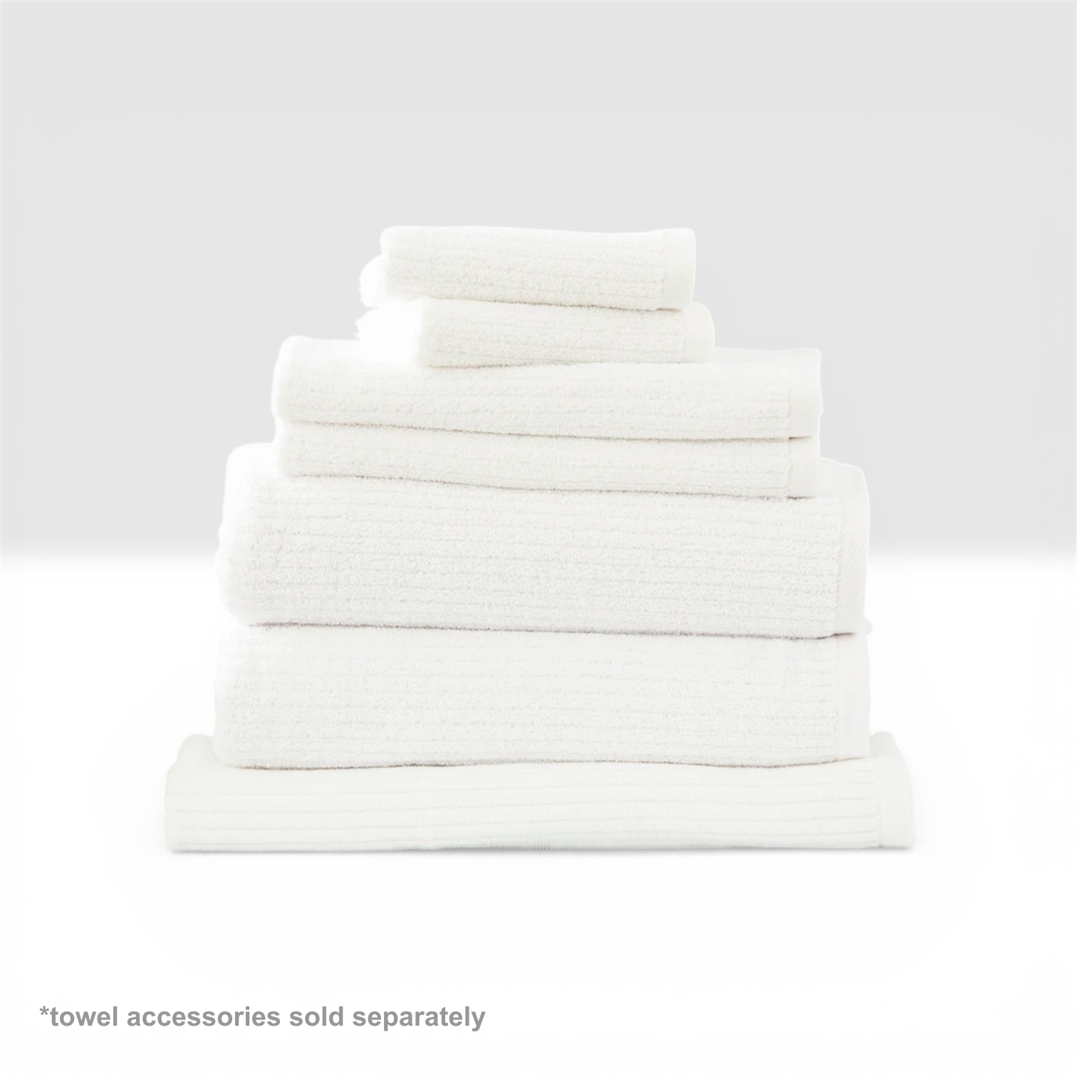 Renee Taylor Cobblestone 650 GSM Cotton Ribbed Bath Mat - White