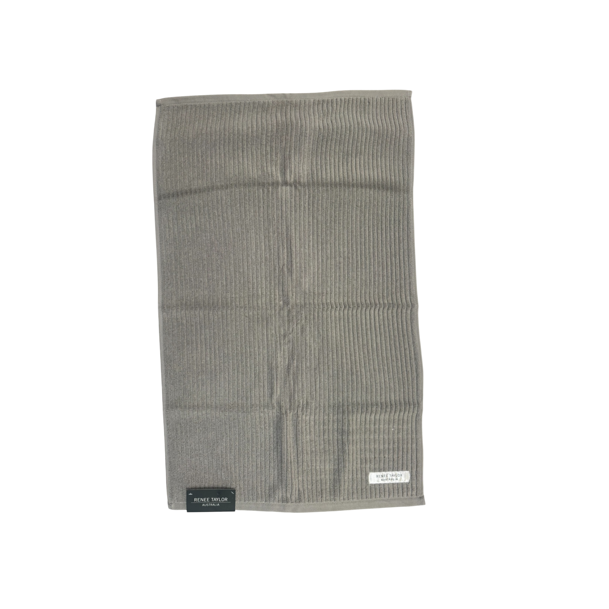 Renee Taylor Cobblestone 650 GSM Cotton Ribbed Bath Mat - Platinum