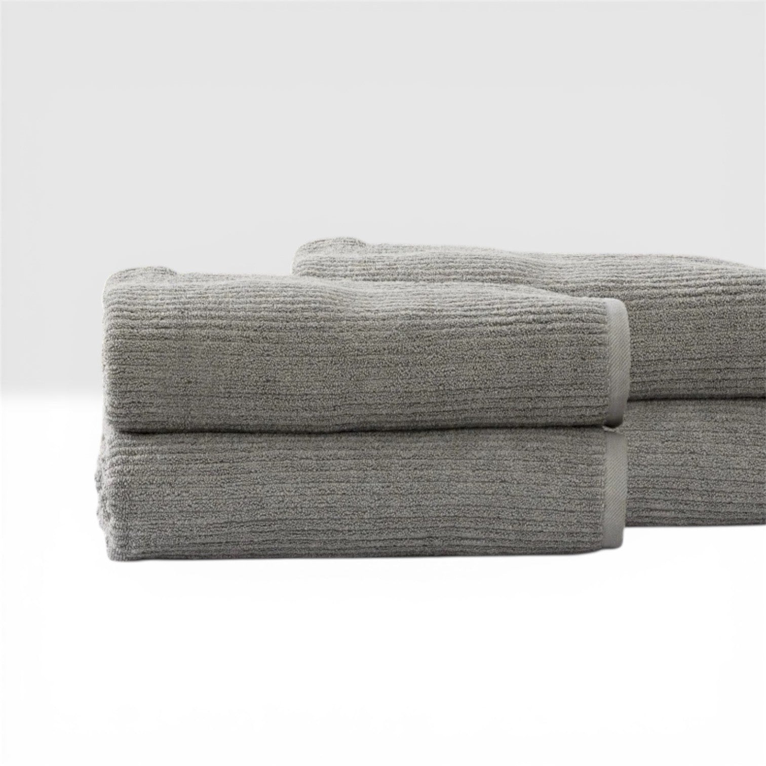 Renee Taylor Cobblestone 650 GSM Cotton Ribbed Towel - Platinum