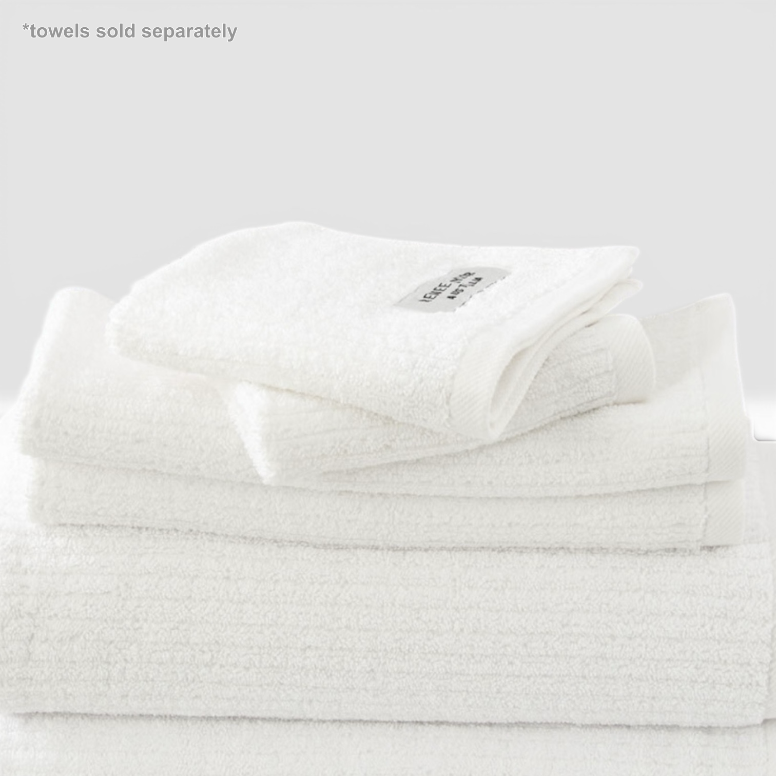 Renee Taylor Cobblestone 650 GSM Cotton Ribbed Face Towels - White
