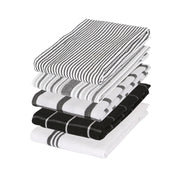 Cotton Monochrome Tea Towels Pack of 5