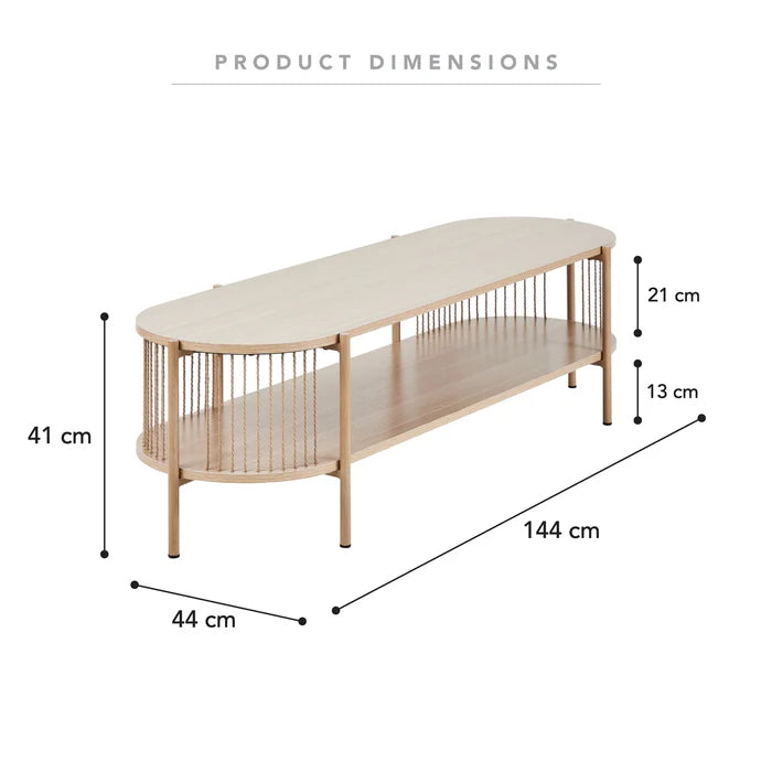 Sabrina Curved Entertainment Unit Natural