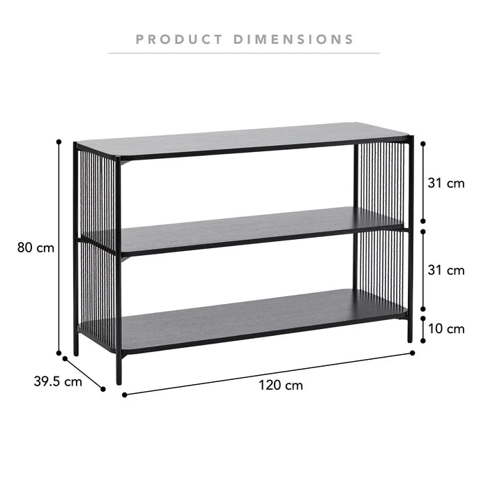 Sabrina Square Sideboard Black - 120cm