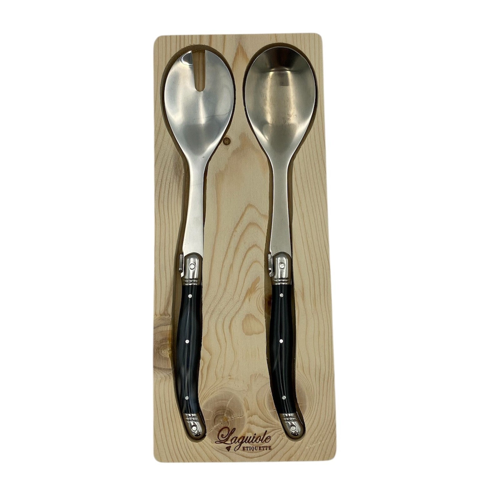 Laguiole Salad Server - Black