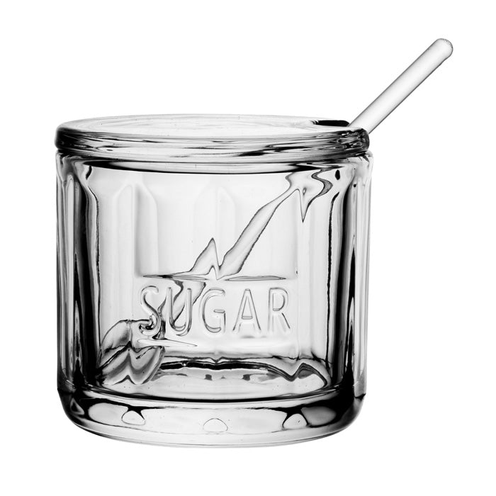 Reece Glass Sugar Jar with Glass Spoon