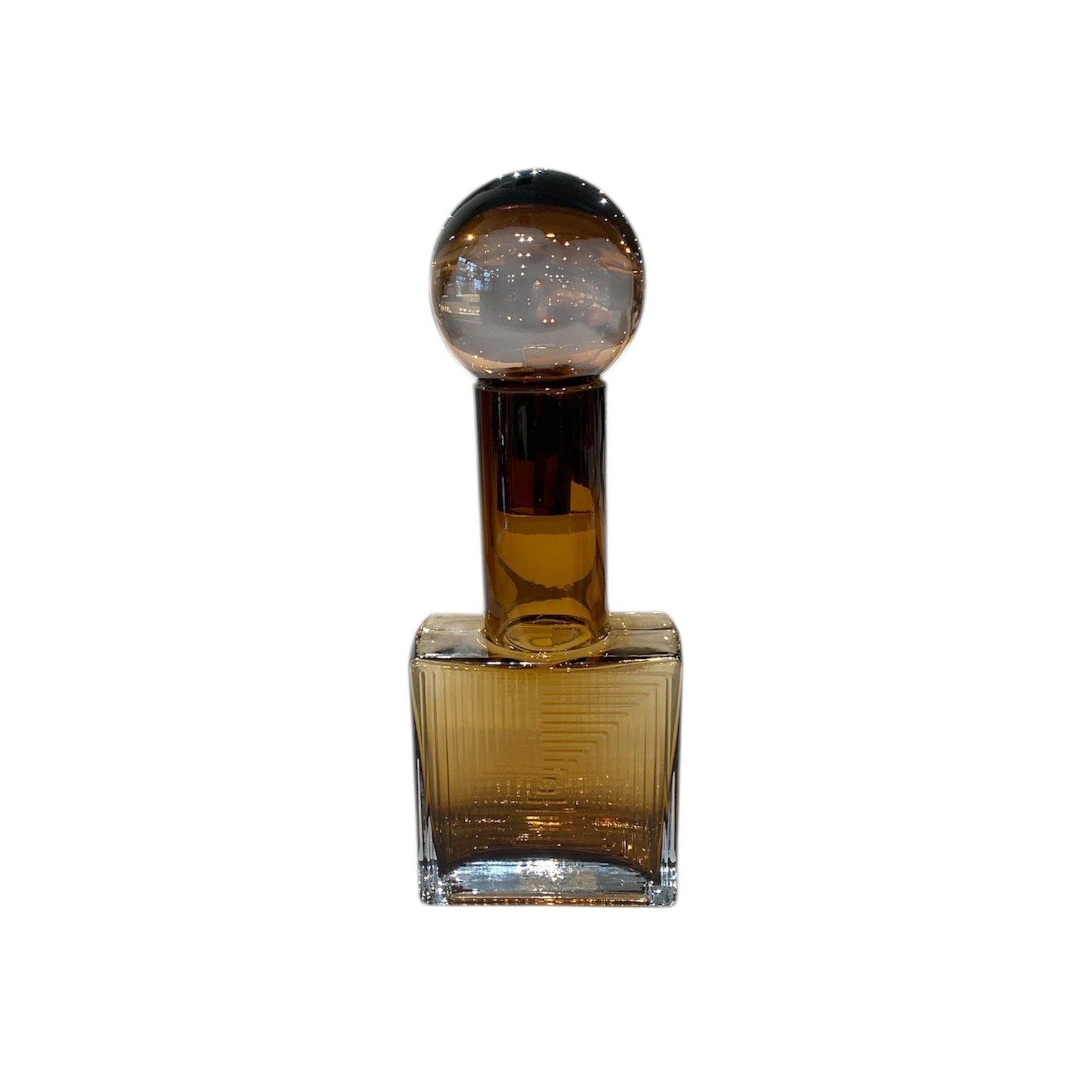 Nacho Square Glass Vase / Bottle Brown