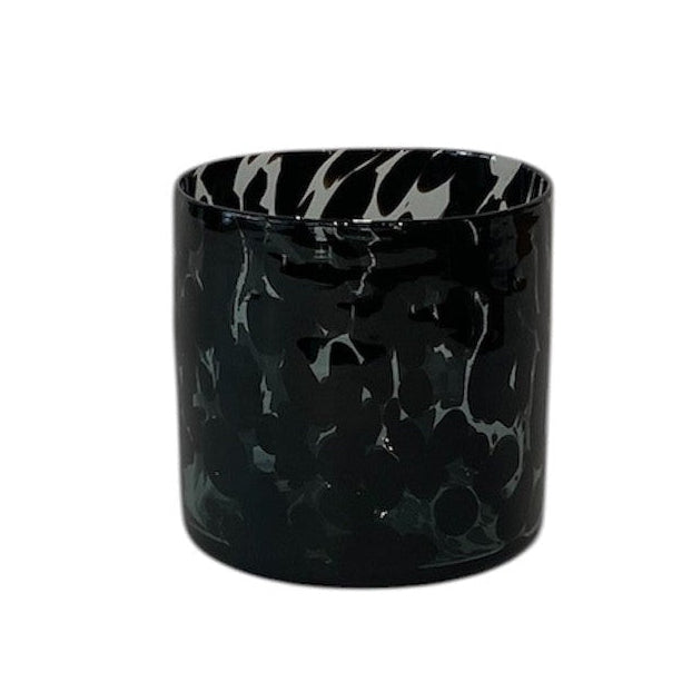 Glass Vase Black Ocelot